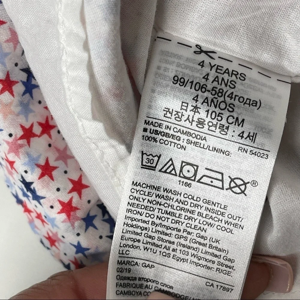 Gap baby red white and blue dress